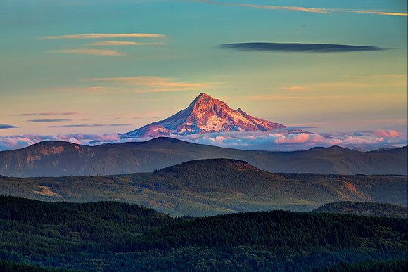 Colorful Mt Hood Sunset